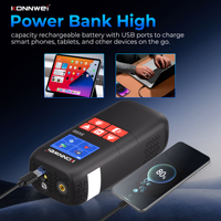 Car Tyre Inflator Pump Jump Starter with Air Pump 3-120PSI 10400mAh Power Bank with SOS Light Konnwei SA500 Car Emergency Tool