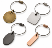 Porte-clés métalliques personnalisés sur mesure avec logo vierge, finition mixte, pour cadeaux souvenirs en gros, fabricant OEM ODM