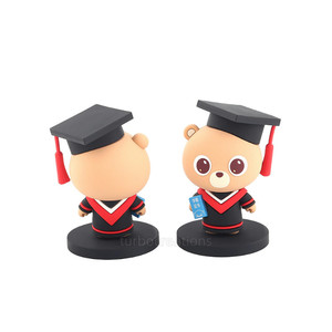 Mainan patung hewan kecil 3D PVC tokoh aksi Logo kustom figur mainan kerajinan silikon untuk hadiah promosi