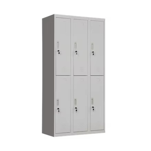 Casier en acier à 6 portes avec serrure <span class=keywords><strong>Armoires</strong></span> de rangement pour vêtements de <span class=keywords><strong>travail</strong></span> en métal assemblées pour les bureaux et la salle de sport pour les <span class=keywords><strong>vestiaires</strong></span> - Product Image 3