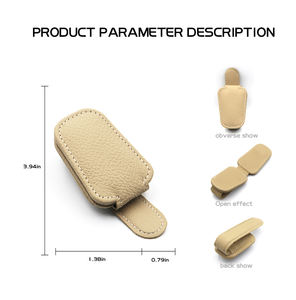 אישית עור אמיתי משקפיים קולב קליפ רכב מגנטי משקפיים מחזיק כרטיס כרטיס קליפ רכב גאדג 'טים Visor משקפי שמש קליפ - Product Image 4