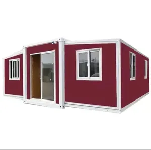 Fast build prefab house 20ft modular folding container house camping foldable small tiny container house home office