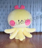 Maßgefertigtes Riesiges Aufblasbares Plüsch-Oktopus-Cartoon-Maskottchen, Luftdichtes Aufblasbares Meerestier für Einkaufszentrum-Events und Partydekoration