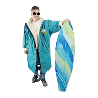 Peignoir de bain/sport coupe-vent en microfibre brodé tropical, imperméable et à séchage rapide, personnalisé, de haute qualité, pour adulte, vente en gros
