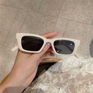 2024 Hot Retro <b>Small</b> Square Frame Full Rim Unisex Classic Sunglasses European Style Korean Version Luxury <b>White</b> UV400 Protection - Product Image 6