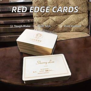 Tarjetas de Visita Personalizadas al por Mayor de Alta Calidad con Estampado en Relieve de Lámina Dorada e Impresión Digital en Cartulina, Modelo JY-139 - Product Image 3