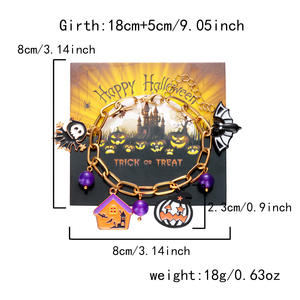 2025 superventas colgante <span class=keywords><strong>de</strong></span> Halloween combinación pulsera fantasma calabaza murciélago araña diseño <span class=keywords><strong>Web</strong></span> moda mujer pulsera <span class=keywords><strong>de</strong></span> Halloween - Product Image 6