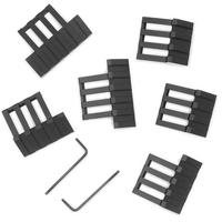 Supports de montage latéraux réglables en alliage d'aluminium à 45 degrés pour lunette de visée de 34 mm