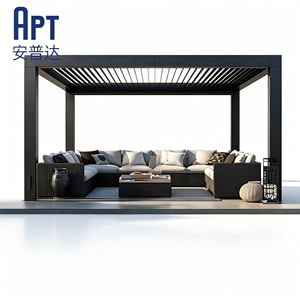 Pérgola de Jardín de Aluminio Premium, Pérgola Ajustable con Rejillas para Patio y Jardín, Disponible en 3x4 y 6x6 Metros - Product Image 1