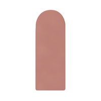 Tapis de yoga Umicca en forme de capsule, antidérapant, entièrement personnalisé, couleur unie, impression de logo, vegan, en caoutchouc PU mat, ovale, courbé, beige crème, 5,5 mm