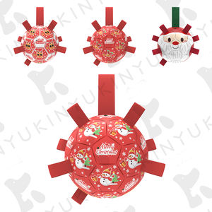 KINYU Özelleştirilebilir OEM Lüks Dış Mekan Su Köpek Futbol Topu Çevre Dostu Naylon+TPU İnteraktif Karikatür Oyuncak 5/7 İnç Toksik İçermeyen - Product Image 5