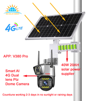 Caméra de sécurité extérieure LS VISION en ligne 40W 20Ah 222WH 4G Wifi Caméra solaire Prise en charge de la voix bidirectionnelle Caméra solaire PTZ Vidéo longue durée