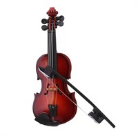 Professional Mini Musical Instrument Model Wooden Violin Model for Friends Birthday Gift
