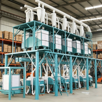 Ligne de production de farine de blé entièrement automatique, ligne industrielle de broyage et de traitement des grains de blé avec nettoyage et tamisage