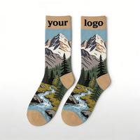 Chaussettes de randonnée personnalisables en coton respirant, antibactériennes, avec logo personnalisé, promotion de la marque, pour les amateurs de plein air