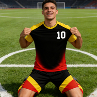 Camiseta de Fútbol Sublimada de Alta Calidad, Ajustada, Antiarrugas, Personalizada, Uniforme Duradero para Club Deportivo