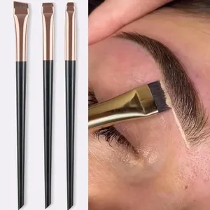 Lot de 3 pinceaux à eyeliner en forme de lame, pinceau à sourcils portable plat et fin, pinceau de maquillage pour contour des yeux et des sourcils, outil de maquillage, vente en gros 2025 - Product Image 1
