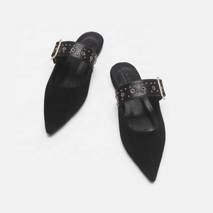 Modernos Zapatos Planos Versátiles con Punta en Pico para Mujer, Sandalias con Hebilla, Pantuflas, Mocasines - Product Image 5