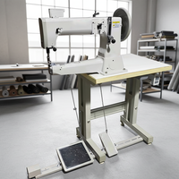 Machine à coudre industrielle robuste 441 à point noué, à bras cylindrique, à une aiguille, avec transport par pied marcheur pour cuir, toile et cuir équin