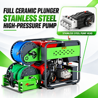 Nettoyeur de canalisations à jet haute pression 300 bars 35 L/min avec pompe à piston entièrement en céramique et moteur GX690