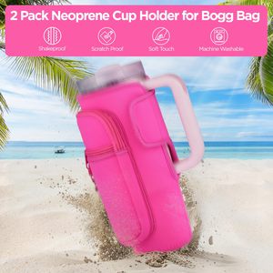 Portavasos Bogg Bag para bebidas Stanley de 40/30 oz con bolsillo para teléfono y gancho para llaves, compatible con bolsos de playa Simply Southern Simple Modern Tote. - Product Image 5