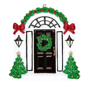 Ornamento de Navidad personalizado para puerta roja, nuevo ornamento para el hogar, agente de vivienda para el primer hogar, regalo de casa - Product Image 6