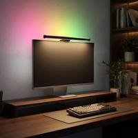 Barra de Luz LED RGBIC Moderna para Monitor de Juegos, de Aluminio, con Control por Aplicación, Sincronización con Música, Lámpara Colgante para Pantalla, Control Remoto Inalámbrico, para PC Gamer