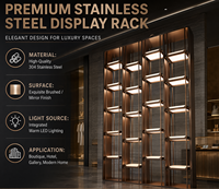 Porte-vin et armoire en acier inoxydable moderne avec rétroéclairage LED personnalisé et design écologique pour la décoration de la maison et du hall