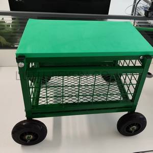 Chaise de jardin roulante et chariot de travail robuste de nouveau type avec roues améliorées - Siège adapté aux personnes âgées - Product Image 5