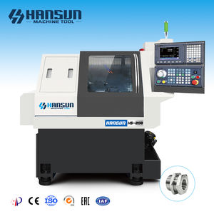 Energy Saving High Accuracy Automatic <b>Mini</b> Flat Bed Gang Type CNC <b>Lathe</b> Machine HS-20A - Product Image 1
