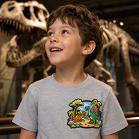 Patch brodé personnalisé thermocollant pour vêtements, applique mignonne dinosaure de dessin animé à coudre pour vestes, chapeaux et sacs à dos d'enfants et garçons