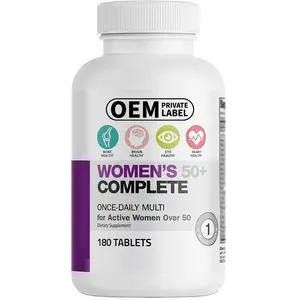 Women's 50+ Complete Tablets Multivitamin Multimineral 180 Tablets Once-Daily Multi for Active Women Over 50 Help Bone Health