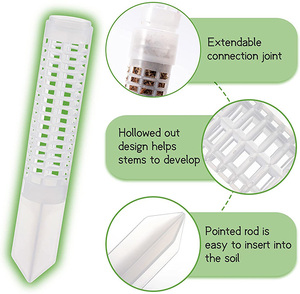 Poste de musgo de plástico transparente apilable de 40*170 mm, colorido, para soporte de plantas y cultivo mejorado (Dropshipping) - Product Image 5