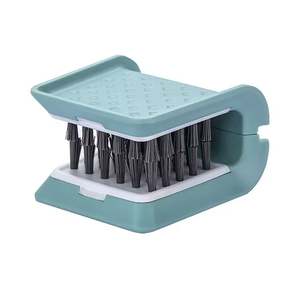 Kitchen Supplies Foldable <b>Brush</b> Double-Sided Diamond <b>Brush</b> Cleaning U-Shaped <b>Plate</b> Cleaning Sponge Replaceable Knife <b>Brush</b> - Product Image 4