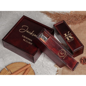 Caja de madera con tapa deslizante Color marrón antiguo Tamaño OEM Precio de fábrica al por mayor - Product Image 2