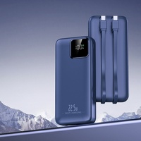 Cargador Portátil de Alta Calidad de 22.5W con Carga Rápida, Logotipo Personalizado, Cable Integrado, 20000mah 10000mah, Pantalla LED