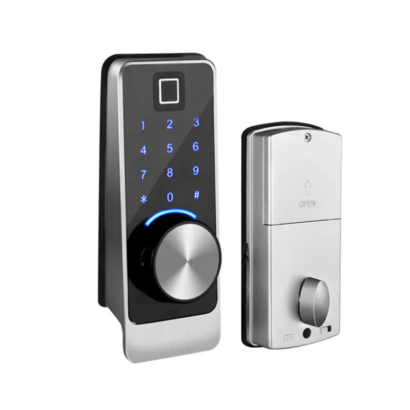 Tuya APP Biometric Fingerprint Scanner Keypad Smart Door Lock For Home Apartment
