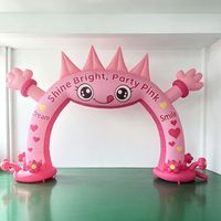 Arco Inflable Gigante Personalizado, Resistente al Agua, de Tela Oxford, con Diseños de Dibujos Animados, Coronas y Corazones, para Fiestas Infantiles y Parques de Diversiones