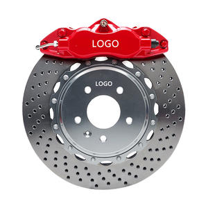 Pour <span class=keywords><strong>AP</strong></span> <span class=keywords><strong>Racing</strong></span> haute qualité 6 Piston étrier de frein Kit BBK Rotor de frein pour 18/19/20 jante roue avant rouge couvre nouvel état - Product Image 1