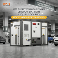Contenedor de Almacenamiento de Energía de 100kW 215kWh 300kW 699kWh, Sistema de Almacenamiento de Baterías LiFePO4 con Refrigeración Líquida para Estacionamiento Subterráneo