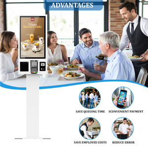 Nhanh chóng thực phẩm 23.8 inch tự Dịch vụ thiết bị đầu cuối POS <span class=keywords><strong>kiosk</strong></span> màn hình cảm ứng kỹ thuật số nhà hàng tự đặt hàng thanh toán <span class=keywords><strong>kiosk</strong></span> - Product Image 5