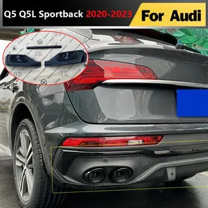 Para Audi Q5 Q5L Sportback 2020 2021 2022 2023: Protector Inferior de Parachoques Trasero con Difusor y Puntas de Escape - Product Image 1