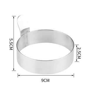 Moule à œufs et crêpes en acier inoxydable avec logo personnalisé, outils de cuisine pour la cuisson, forme pour faire des œufs frits, des omelettes - Product Image 4