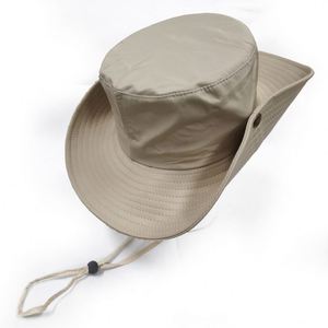 Chapeau de pêcheur de couleur unie en polyester à séchage rapide en stock chapeau seau extérieur en gros - Product Image 1