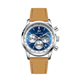 Reloj de Cuarzo JONNY MOORE 1064, Clásico, Multifunción, para Hombre, Correa de Cuero, Resistente al Agua, Estilo Casual de Negocios, Regalo - Product Image 1