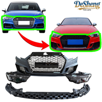 Kit de carrosserie de haute qualité pour Audi A3 et S3, mise à niveau vers RS3, pare-chocs, grilles, extensions d'ailes, capot, best-sellers, kit de conversion.