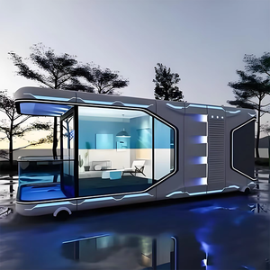 Maison mobile préfabriquée en acier à conception modulaire <span class=keywords><strong>haut</strong></span> <span class=keywords><strong>de</strong></span> <span class=keywords><strong>gamme</strong></span>, 40 pieds, chambre <span class=keywords><strong>d</strong></span>'hôtel capsule spatiale pour bureau, atelier, populaire en Chine, moderne - Product Image 2