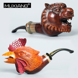 Muxiang Tobacco Pipe Hand Carved Wood Free Type Eagle And Woman Shape Smoking Pipe - Product Image 2