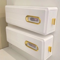 Boîte de rangement murale en plastique pour chaussettes et sous-vêtements, design moderne, gain de place, pliable, avec compartiments pour armoire domestique