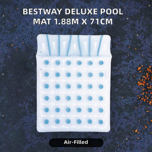 Tapis flottant de luxe 1,88 m x 71 cm, couleurs estivales, structure gonflable pour divertissement aquatique - Product Image 3